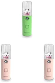 IOIUSKKU 3 Set of Adorable Face Moisturizing Mist Sprayer 30ml Rechargeable Humidifier Home Camping Personal Skin Care Tool