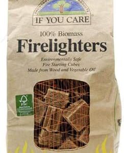If You Care Non-toxic Wood and Vegetable Oil Firelighters 72 Pieces (Pack of 3, 216 Pieces)
