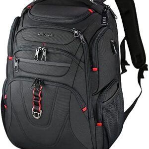 KROSER Travel Laptop Backpack 17.3 Inch XL TSA Computer Backpack Water-Repellent College Daypack Business Backpack with RFID Pockets & USB Port for Men/Women