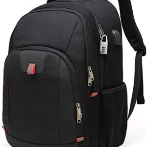 Laptop Backpack,Extra Large Anti-Theft Business Travel Laptop Backpack Bag with USB Charging Port (Black 17 inch)