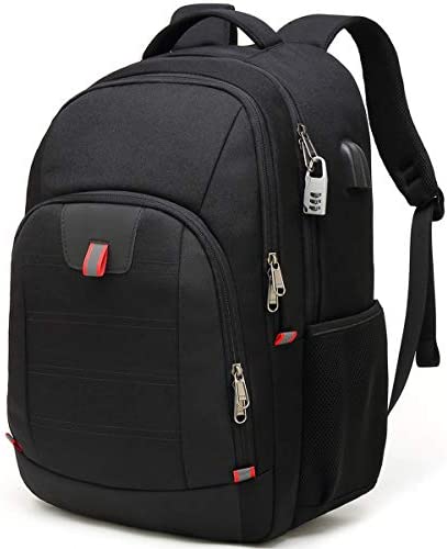 Laptop Backpack,Extra Large Anti-Theft Business Travel Laptop Backpack Bag with USB Charging Port (Black 17 inch)