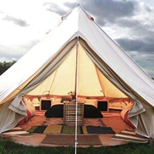 Latourreg Pyramid Round Bell Tent Canvas Yurt Tent With Zipped Groundsheet For Family Outdoor Camping