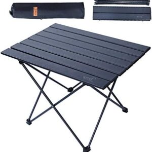 Nice C Folding Table, Portable Camping Table, Aluminum Collapsible Table top, Ultralight Compact with Carry Bag for Outdoor, Beach, BBQ, Picnic, Cooking, Festival, Indoor, Office