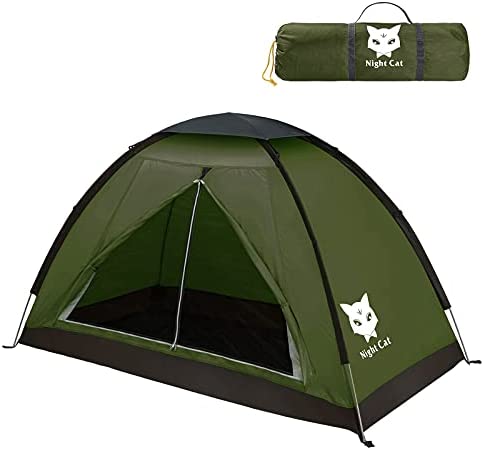 Night Cat Camping Tent for 1 2 Person Man Waterproof Backpacking Tents Easy Setup Lightweight for Hiking Backyard
