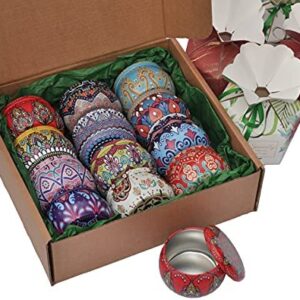 ORZU 12 Pcs 4oz Candle Tin Container Jars with Lid | 6 Gift Boxes | Candle Making Kit | Empty Metal Container Jar | Storage Tea Candy Gifts Spices Jewelry Art Craft Decorative DIY
