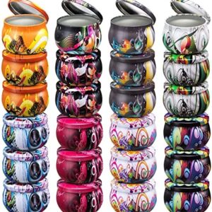Opeshar 24 PCS DIY Candle Tins Craft Tools, Round Containers with Slip-On Lids for Party Favors, Candle Making, Spices, Gifts