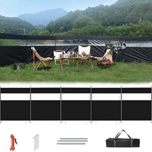 O·Lankeji Camping Windbreaks Windbreaker Camping Beach Garden, Windbreak Portable Windshield Shelter, Waterproof Oxford Cloth for Camping Beach Picnic Outdoor (725x130cm)