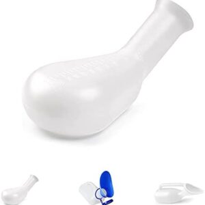 PLASTIFIC Male Urinals Pot for Toilet Urinal Pot for Men, Portable Plastic Pee Bottle, Leakproof Urinals for Car, Travel Camping Outdoor (1L - Male Urinal Bottle)