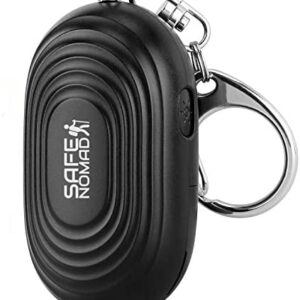 Personal Alarm for Women. Police Approved Panic/Rape Alarm with LED Flashlight, Matte Black, Small, Stylish & Loud (130Db). For Children, Students, Kids and the Elderly.
