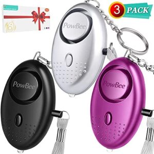 Personal Alarms For Women - 3 Pack Reusable Police Approved 150DB LOUD Security Alarms Keychain with LED Light, Small Personal Safety Alarm for Women Girls Kids and Elderly