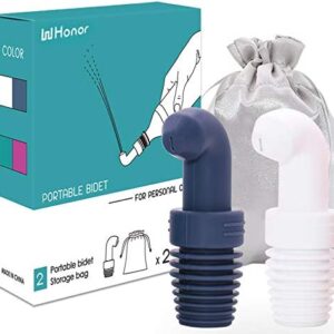 Portable Bidet, Travel Bidet, The Movable Small Bidet for Bottle, Personal Handheld Toilet Bidet Shattaf for Women Care Baby Cleaning Hemorrhoids (Gray+White)