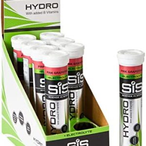 SIS Go Hydro| Hydration Tablets| Effervescent Electrolyte Tablets| For Improved Hydration & Recovery| Suitable for Vegans & Vegetarians| Energy| Pink grapefruit Flavoured| 670g| Pack of 8