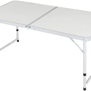 Silver & Stone 4ft Outdoor Camping & Kitchen Foldable Table - Camping Table - Camping Accessories, Folding Tables, Folding Picnic Table, Outdoor Table, Foldable Table, Camping Kitchen