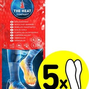 THE HEAT COMPANY Insole Foot Warmers - 5, 10 or 30 Pairs - EXTRA WARM - 8 Hours of Warmth - Instant Heat - Air Activated - Purely Natural – Small, Medium, Large, X-Large