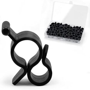 URAQT RV Awning Hooks, 20 Pcs RV Awning Accessory Hangers, Camping Awning Hook, Piping Rail Accessories for Motorhome, Caravan, Christmas Party, Camping Tent, Indoor and Outdoor Decoration (Black)