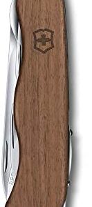 Victorinox Huntsman Wood Swiss Army Pocket Knife, Medium, Multi Tool, 13 Functions, Large Blade, Saw, Wood
