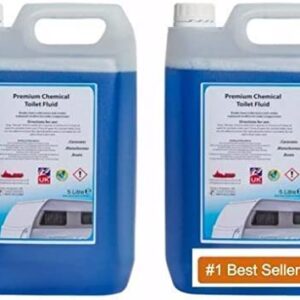 We Can Source It Ltd – Portable Fluid Toilet Cleaner – 10L Blue Chemical Fluid Cleaner for Loo, Boats, Caravan, Camping Toilet – Highly Concentrated and Long Lasting – 4 Pack