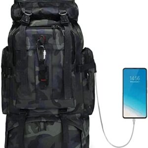 Wesoke 80L Hiking Camping Backpack Travel MOLLE Rucksack, Military Tactical Daypacks, Thickened Adjustable Waterproof Large Capacity Outdoor Backpack