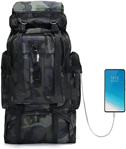 Wesoke 80L Hiking Camping Backpack Travel MOLLE Rucksack, Military Tactical Daypacks, Thickened Adjustable Waterproof Large Capacity Outdoor Backpack