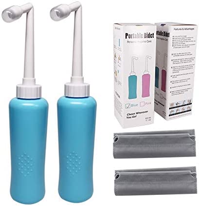 ZMCYN 500ml Portable Bidet Spray Bottle,Travel Portable Bidets Bottle, Personal Portable Bidets for Postpartum Perineal Care, Baby Diapers Change and Hemorrhoids Patients (2 Pack)