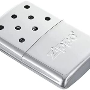 Zippo 12 Hour Refillable Hand Warmer | Portable, Refillable, Odorless | Works with Zippo Lighter Fluid | Includes easy fill technology, 2.5X more heat than disposables | Perfect for Camping, Fishing