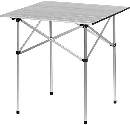 uyoyous Aluminum Folding Camping Table 70x70x70cm Portable Lightweight Table, Collapsible Picnic Table Folding Table With Carry Bag-Easy to Carry, Perfect for Outdoor