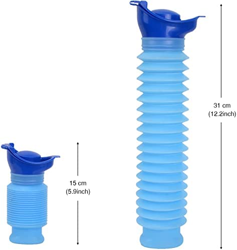 Cymax Foldable Shrinkable Urinal,750ML Male Female Portable Mobile Toilet Potty Pee Urine Bottle,Reusable Emergency Urinal for Camping Car Travel Traffic Jam - Image 2