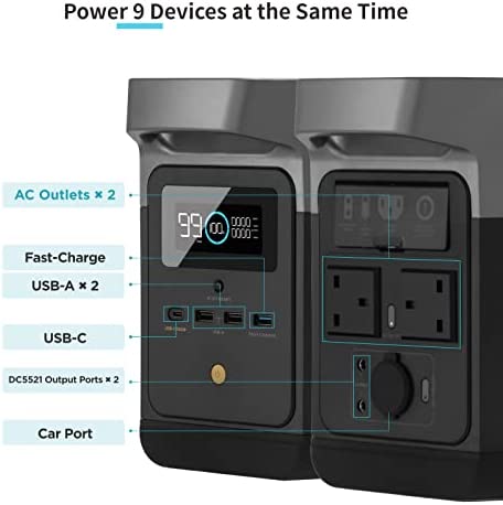EF EcoFlow DELTA mini 882Wh Portable Power Station, Power up to 9 Appliances With Huge 1400W AC Output, Fast Charging, Solar Generator Made for Outdoor Power, Ideal for Camping or Travel - Image 3