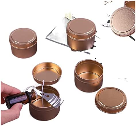 BIBOZA 12 Pieces Candle Tin Candle Containers 4 Ounces Candle Jars For Candle Making Arts Crafts, Storage, And More (Rose Gold) - Image 2