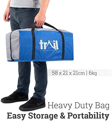 Trail Hartland 4 Man 2 Room Tent With Living Area, 3000mm Waterproof, Dark Zone Bedroom Technology, Family Camping - Image 5