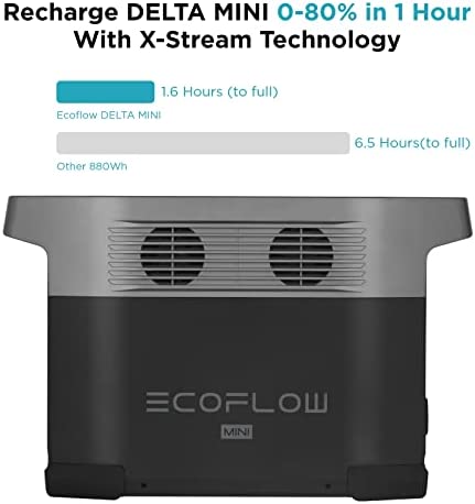 EF EcoFlow DELTA mini 882Wh Portable Power Station, Power up to 9 Appliances With Huge 1400W AC Output, Fast Charging, Solar Generator Made for Outdoor Power, Ideal for Camping or Travel - Image 2