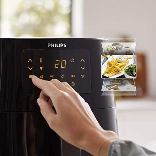 Philips Airfryer Essential XL Connected - 6.2 L, Smart wifi connected (NutriU App), Alexa compatible, 7 presets, Digital display, Low fat fryer, Black (HD9280/91) - Image 8