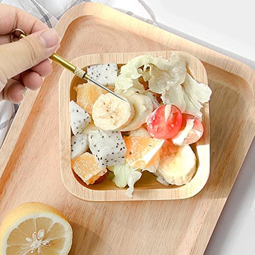 2Pcs Portable Titanium Toothpicks Metal Toothpick with Protective Holder Key Ring Fruit Stick Stainless Steel Toothpicks for Outdoor Picnic and Camping (Brass) - Image 3