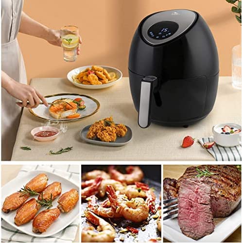 Air Fryer, Uten Air Fryers Oven, 4.5L Oil Free Fryer with Detachable Basket, Timer and Fully Adjustable Temperature Control for Healthy Oil Free & Low Fat Cooking, 1500W - Image 7