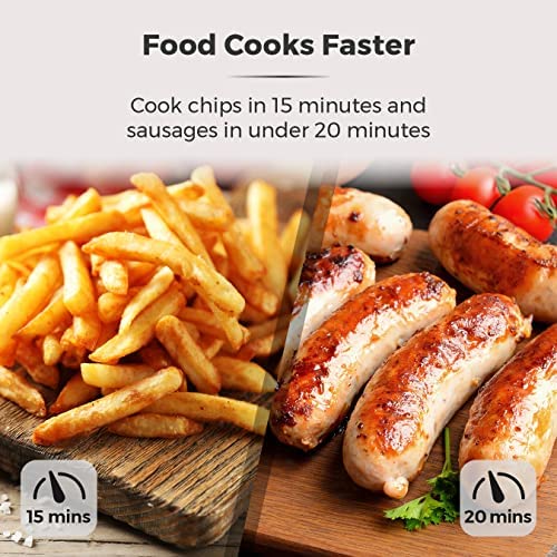 Tower Xpress Pro T17039 Vortx 5-in-1 Digital Air Fryer Oven with Rapid Air Circulation, 60-Minute Timer, 11 L, 2000 W, Black - Image 6