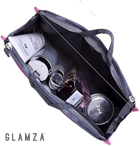 Glamza Multi Pocket Travel Bag Spacious Cosmetic Camping Toiletry Organiser Wash Bag Makeup Storage Black - Image 3