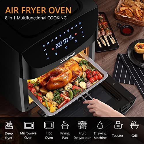Air Fryer Oven Digital Acekool FT1 18L Large Oil Free Touch Screen 1800W Dishwasher Safe Rapid Air Circulation Bpa Free Accessories - Image 6