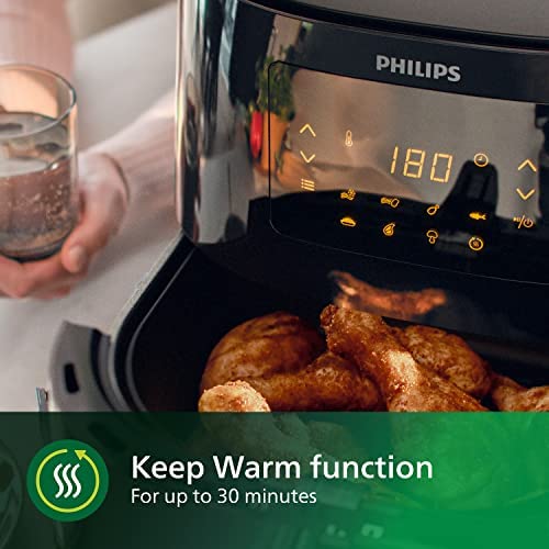 Philips Essential Airfryer with Rapid Air Technology, 1.2Kg, 6.2L, 2000 Watt, 5 portions, Black, HD9270/91 - Image 3