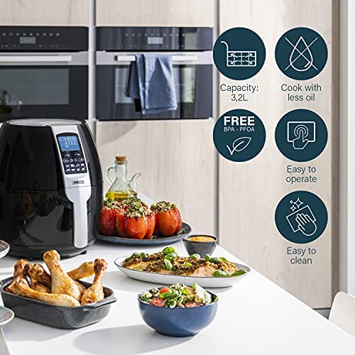 Princess 01.182020.02.001 182020 Digital Air Fryer, 3.2L Capacity, Plastic, 1500 W, 3.2 liters, Black - Image 4