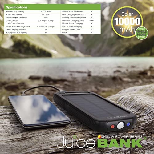 VFM - Solar Power Bank with 10,000mAh Rechargeable Battery - Image 4