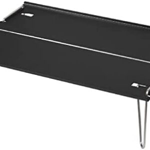 Azarxis Portable Folding Camping Table Collapsible Foldable Aluminum Table Top Lightweight Compact for Outdoor Picnic Beach Boat Travel Backpacking (Black)