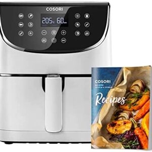 COSORI Air Fryer Oven with Rapid Air Circulation, 100 Recipes Cookbook, 3.5L Air Fryers for Home Use with One-Touch Digital Screen, 11 Cooking Presets, Nonstick Basket,Shake Remind, 1500W, White