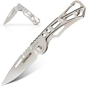 COVACURE Pocket Knife, 420HC High Performance Stainless Steel 58HRC Hardness Folding Knife with Pocket Clip, Ultra Portable for Camping Hiking Backpacking