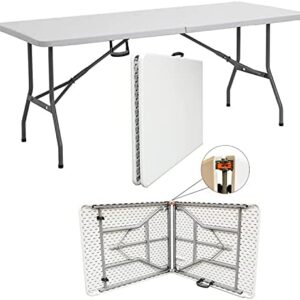 Crystals Premium Quality Heavy Duty 6ft Trestle Table for Dinner Party Camping Activity Boot Sales Folding Portable Tables (6ft Table)