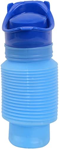 Cymax Foldable Shrinkable Urinal,750ML Male Female Portable Mobile Toilet Potty Pee Urine Bottle,Reusable Emergency Urinal for Camping Car Travel Traffic Jam