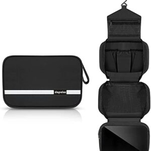 Dopobo Travelling Toiletry Bag Portable Hanging Water-Resistant Wash Bag for Travelling, Business Trip, Camping (black)
