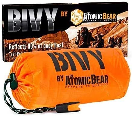 Emergency Sleeping Bags for Survival - Lightweight and Compact Bivy Sack for Sleeping Bag or Emergency Blankets for Survival - Emergency Bivy Bag for Winter Survival Kit or Survival Bag