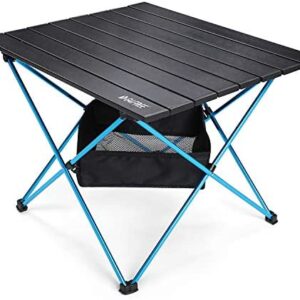 G4Free Camping Table Folding Portable Camp Table Ultralight Collapsible Aluminum Tables with Mesh Storage Bag