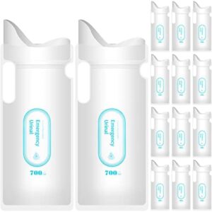 Guichangkai 12Pcs Disposable Urine Bags, 700ml Portable Urine Bag Emergency Urine Bags, Gel Pee Bags for Travel Camping and Traffic Jam
