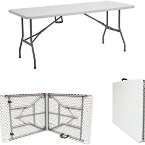 Janoon 5FT Folding Trestle Table for Indoor Outdoor Catering,Camping and Picnic Party